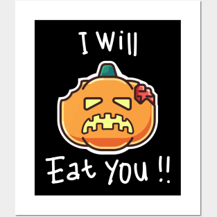 Zombie Pumpkin Posters and Art